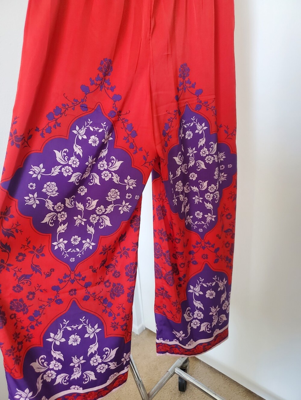 Rachel Roy Boho Satin 2 PC Pant Set M - Picture 11 of 12